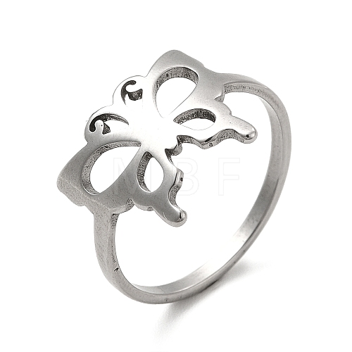 Non-Tarnish Classic 201 Stainless Steel Finger Rings RJEW-G278-28P-1