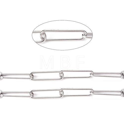 304 Stainless Steel Paperclip Chains CHS-L022-02C-1