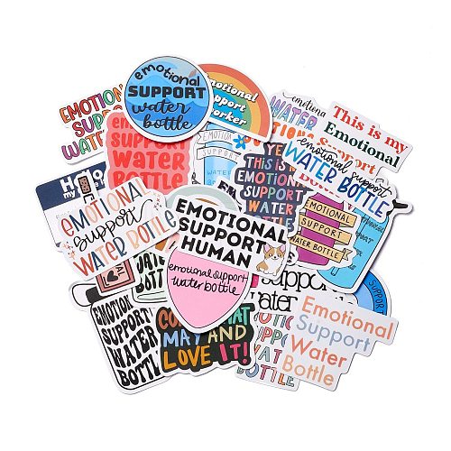Cartoon Word Paper Stickers Set DIY-M031-52-1