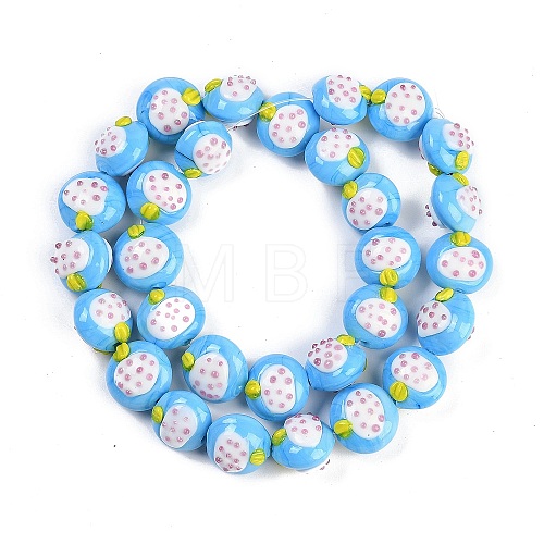 Handmade Lampwork Bumpy Beads Strands LAMP-Q002-02F-1