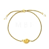 Summer 304 Stainless Steel Conch Shell Shaped Link Anklets AJEW-AN00794-3