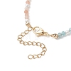 Natural Ruby & Apatite & Sunstone & Rhodonite & Amethyst & Shell Pearl Beaded Bracelets for Women BJEW-JB13555-01-3