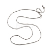 Brass Ball Chains Necklaces for Women NJEW-D302-21P-4