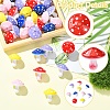 20Pcs 5 Colors Opaque Acrylic Beads MACR-YW0004-76-2