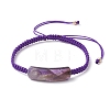 Adjustable Tube Natural Gemstone Braided Bracelets for Women BJEW-JB11006-02-1