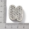 Rack Plating Brass Micro Pave Clear Cubic Zirconia Pendants ZIRC-U002-P-N-3