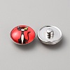 Platinum Plated Brass Jewelry Snap Buttons BUTT-WH0050-D01-2