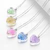 Glass Pendant Necklaces NJEW-JN01662-1