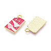 Valentine's Day Alloy Enamel Pendants ENAM-T023-20B-2