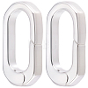 2Pcs Brass Spring Gate Rings KK-BBC0024-20S-1