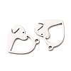 201 Stainless Steel Pendants STAS-F368-03A-P-2