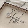 Adjustable Brass Beaded Heart Pendant Necklaces for Women WG3FF90-02-1