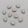 Brass Micro Pave Cubic Zirconia Beads ZIRC-F001-54P-7