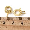 Brass Micro Pave Cubic Zirconia Pendants Bails KK-D324-08G-3