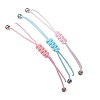 3Pcs Constellations Adjustable Nylon Cord Braided Bead Bracelets for Women Men BJEW-JB11325-04-4