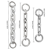 3Pcs 3 Style Zinc Alloy & Acrylic Bag Extender Cable Chains FIND-CA0007-74-2