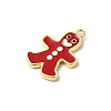 Christmas Brass Enamel Pendants KK-L258-05G-B02-2