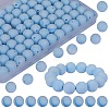 80Pcs Round Silicone Focal Beads SIL-SZ0001-24-29-1