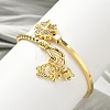 Brass Micro Pave Clear Cubic Zirconia Cuff Bangles BJEW-F513-04G-2
