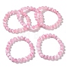 Dyed Natural Selenite Round Beaded Stretch Bracelet for Women BJEW-G697-02B-2