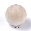 Natural Wooden Round Ball WOOD-T014-30mm-3