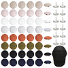 48 Bags 8 Colors Flat Round Polyester Covered Aluminum Buttons DIY-NB0016-11-1