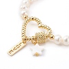 Brass Heart Link Bracelets for Valentine's Day BJEW-JB05954-2