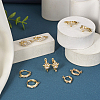 10Pcs 5 Style Brass Micro Pave Cubic Zirconia Hoop Earring Findings EJEW-TA0001-24-14