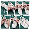 12 Pairs 12 Colors Plastic Shoelaces Buckle Lock FIND-FG0003-90-5