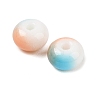 Opaque Spray Painted Glass Beads GLAA-G118-01M-2