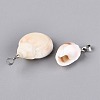 Brass & Natural Spiral Shell Pendants SHEL-Q029-13P-2