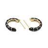 Enamel C-shape Stud Earrings EJEW-N052-05E-3