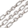 201 Stainless Steel Oval Link Chains CHS-F024-02B-P-1