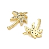Brass Micro Pave Cubic Zirconia Pendants ZIRC-K070-38G-2