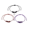 3Pcs Constellations Adjustable Nylon Cord Braided Bead Bracelets for Women Men BJEW-JB11325-08-4