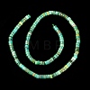 Natural Green Grass Agate Beads Strands G-I225-08-5x1.5-4