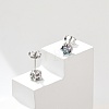 925 Sterling Silver Moissanite Rhinestone Stud Earrings EJEW-U042-05P-01-1