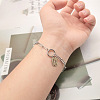 201 Stainless Steel Good Luck Word Charm Bracelets FS-WG4BBAD-01-3