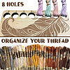  8-Position Wood Embroidery Thread Storage Trays TOOL-WH0056-023-5