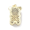 Rack Plating Brass Micro Pave Cubic Zirconia Pendants KK-H443-08G-2