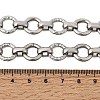 13MM 304 Stainless Steel Textured Round Ring Link Chain Necklaces NJEW-P349-01B-P-5