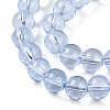 Baking Paint Transparent Glass Beads Strands DGLA-N006-8mm-12-3