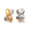 304 Stainless Steel Two Tone Stud Earrings EJEW-G422-04GP-02-2