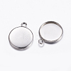 Non-Tarnish 304 Stainless Steel Pendant Cabochon Settings LS-X-STAS-K146-054-14mm-1