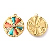 304 Stainless Steel Enamel Pendants STAS-K256-12G-01-1