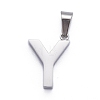 Non-Tarnish 304 Stainless Steel Letter Pendants STAS-H127-Y-P-2