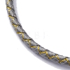 Polyester Cord Braided Bracelet Makings MAK-Z003-01P-13-2