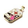 Tarot 304 Stainless Steel Enamel Pendants STAS-M119-09C-G-3