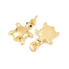 Brass Micro Pave Cubic Zirconia Charms KK-F927-13C-G-2
