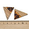 Transparwnt Resin & Walnut Wood Pendants RESI-I354-03K-3